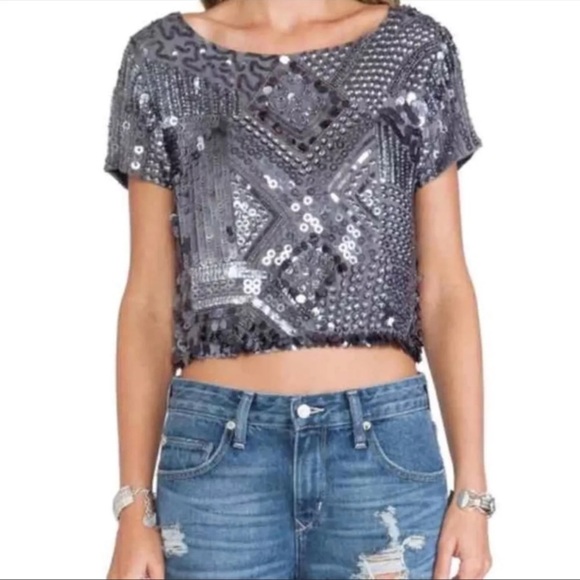 Tularosa metallic crop top XS EUC - Picture 2 of 5